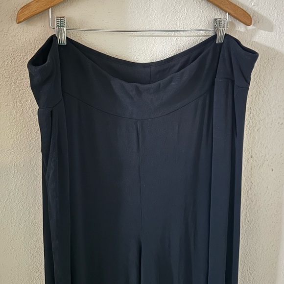 Cozy Earth Women’s Soft Stretchy Comfy Bamboo Rib Knit Lounge Pant in Black XXXL - Picture 5 of 11